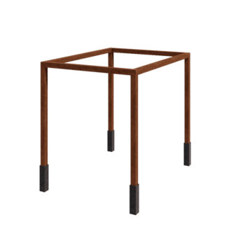 Pergola i cortenstål - Rektangel - 324 x 250 x 230 cm - Med betongplint