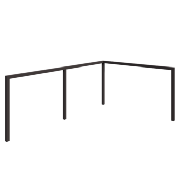 Pergola i stål - Hörn - 600 x 412 x 230 cm - Annan RAL-färg - Utan betongplint