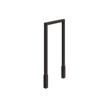 Pergola i stål - Rak - 150 x 230 cm - RAL7016 matt (antracitgrå) - Med betongplint