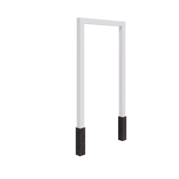 Pergola i stål - Rak - 150 x 230 cm - RAL9010 matt (vit) - Med betongplint