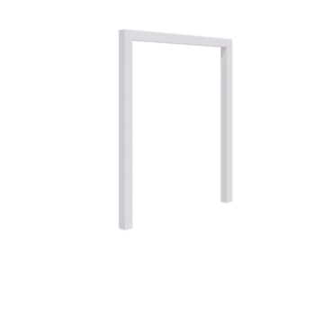 Pergola i stål - Rak - 200 x 230 cm - RAL9010 matt (vit) - Utan betongplint