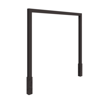 Pergola i stål - Rak - 300 x 230 cm - Annan RAL-färg - Med betongplint