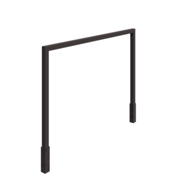 Pergola i stål - Rak - 400 x 230 cm - RAL7016 matt (antracitgrå) - Med betongplint