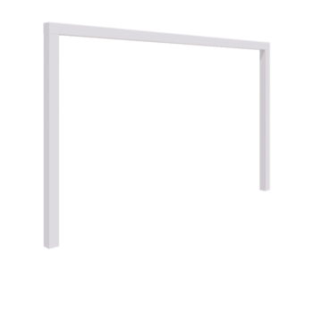 Pergola i stål - Rak - 400 x 230 cm - RAL9010 matt (vit) - Utan betongplint