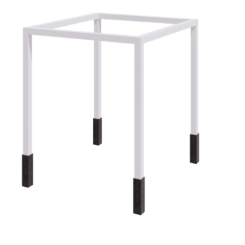 Pergola i stål - Fyrkant - 274 x 250 x 230 cm - RAL9010 matt (vit) - Med betongplint