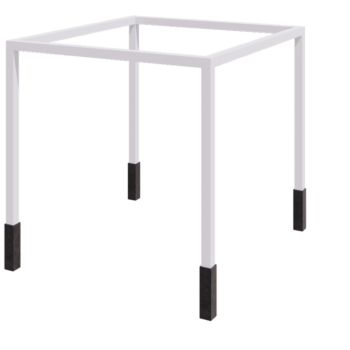 Pergola i stål - Fyrkant - 324 x 300 x 230 cm - RAL9010 matt (vit) - Med betongplint