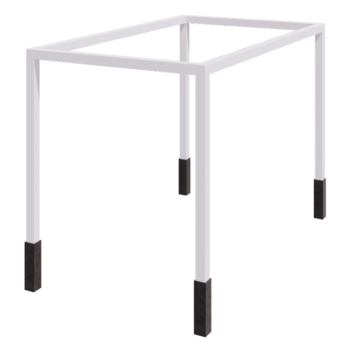 Pergola i stål - Rektangel - 424 x 250 x 230 cm - RAL9010 matt (vit) - Med betongplint