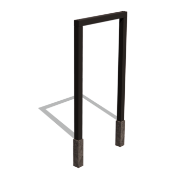 Pergola i stål - Rak - 150 x 230 cm - RAL9010 matt (vit) - Utan betongplint
