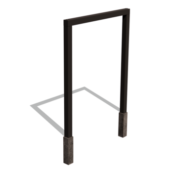Pergola i stål - Rak - 200 x 230 cm - Annan RAL-färg - Utan betongplint