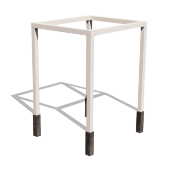 Pergola i stål - Fyrkant - 224 x 200 x 230 cm - RAL9005 matt (svart) - Utan betongplint