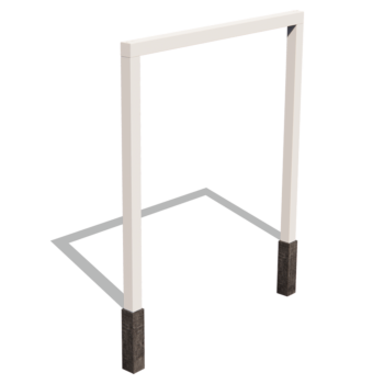 Pergola i stål - Rak - 250 x 230 cm - RAL9005 matt (svart) - Utan betongplint