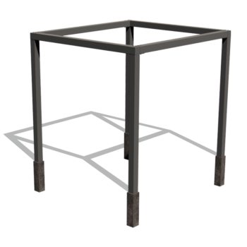 Konstruktion pergolafirkant i pulverlackerat stål 274 x 250 cm