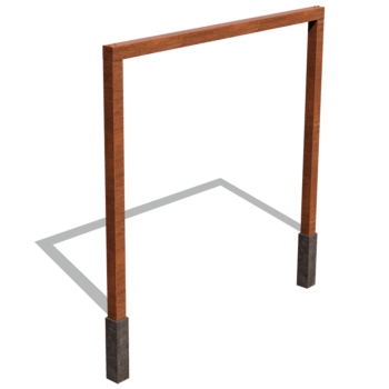 Rak pergola i cortenstål 300 cm