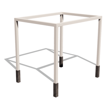 Konstruktion pergola i pulverlackerat stål, fyrkantig 324 x 250 cm
