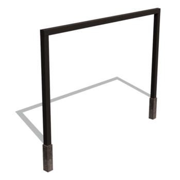 Pergola i stål - Rak - 400 x 230 cm - RAL9010 matt (vit) - Utan betongplint