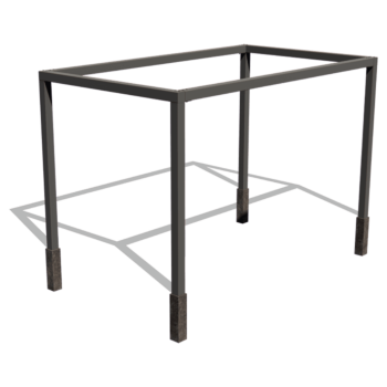 Pergola i stål - Rektangel - 424 x 250 x 230 cm - RAL9005 matt (svart) - Utan betongplint