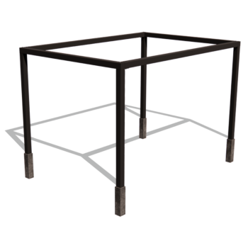 Pergola i stål - Rektangel - 424 x 300 x 230 cm - RAL9005 matt (svart) - Utan betongplint