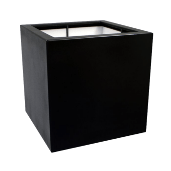 Kruka i polyester - Fyrkant - 100 x 100 x 100 cm - Med botten