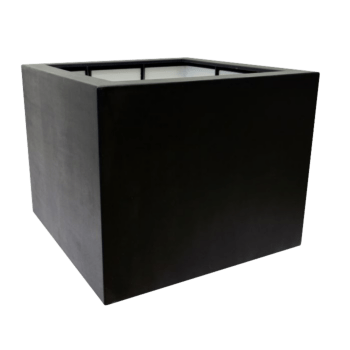 Kruka i polyester - Fyrkant - 100 x 100 x 80 cm - Med botten