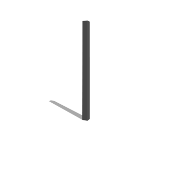 Staketstolpe i pulverlackerat stål 200 cm