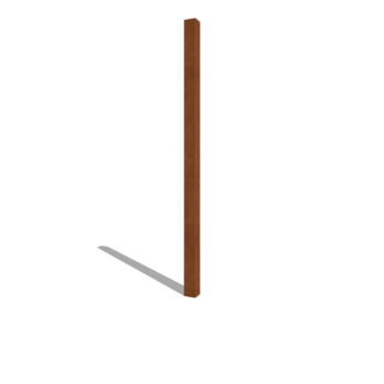 Staketstolpe i cortenstål 200 cm