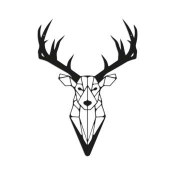 Väggdekoration i stål - Ren Small - 60 x 43,4 cm