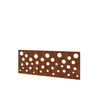 Staket i cortenstål H panel B 120 x 47,5 cm