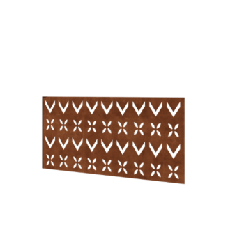 Staket i cortenstål H - Skärmvägg V - 120 x 63,3 cm