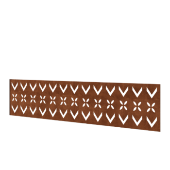 Staket i cortenstål H panel V 180 x 47,5 cm