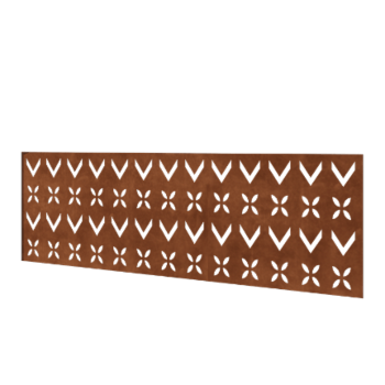 Staket i cortenstål H - Skärmvägg V - 180 x 63,3 cm
