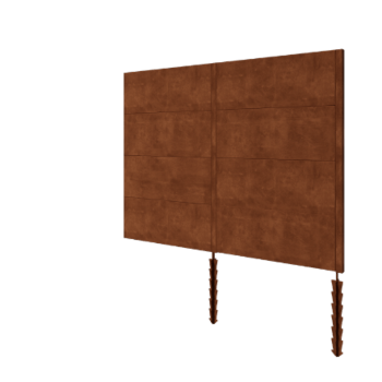 Staket i cortenstål H4 set 252 cm