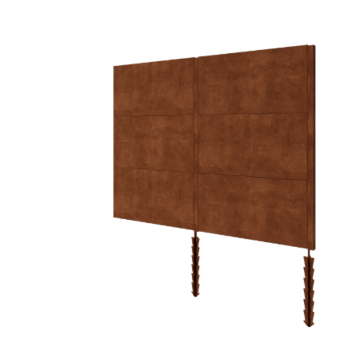 Staket i cortenstål H3 set 252 cm