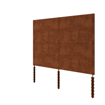Staket i cortenstål H4 komplett set 258 cm