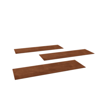Cortenstål trampsten Rektangel 75 x 25 cm
