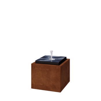 Vatteninslag i cortenstål 50 x 50 x 40 cm