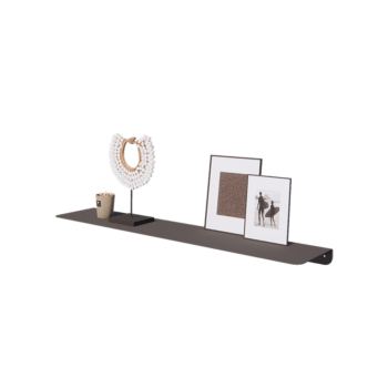 Vägghylla i stål - L-form - 100 x 20 x 5 cm - RAL7016 matt (antracitgrå)