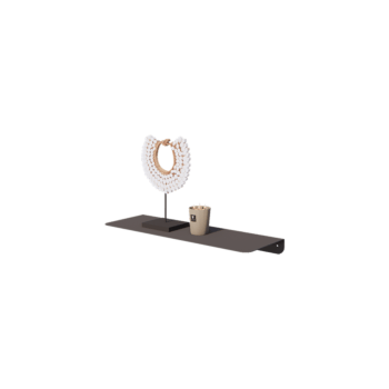 Vägghylla i stål - L-form - 60 x 20 x 5 cm - RAL7016 matt (antracitgrå)