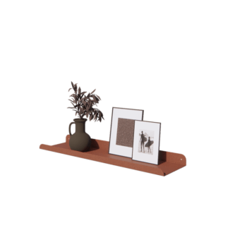 Vägghylla i stål - U-form - 80 x 20 x 5 cm - Corten look