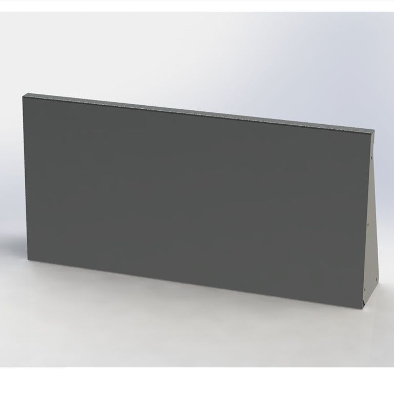 Pulverlackerad stål stödmur rak 100 cm (höjd 50 cm)
