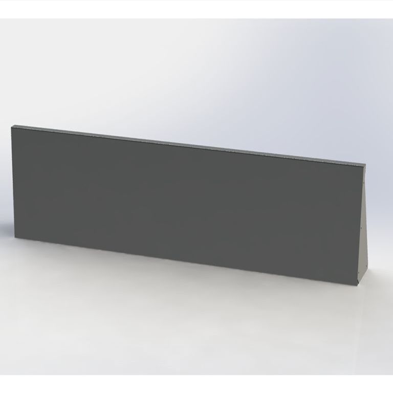 Pulverlackerad stål stödmur rak 150 cm (höjd 50 cm)