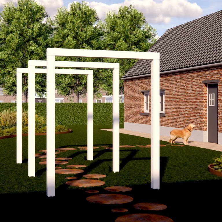 Rak pergola i pulverlackerat stål 250 cm