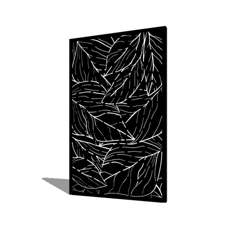 Skärmvägg i pulverlackerad stål blad 120 x 6 x 190 cm