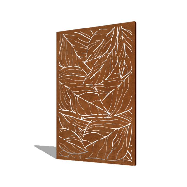 Skärmvägg i cortenstål blad 120 x 6 x 190 cm