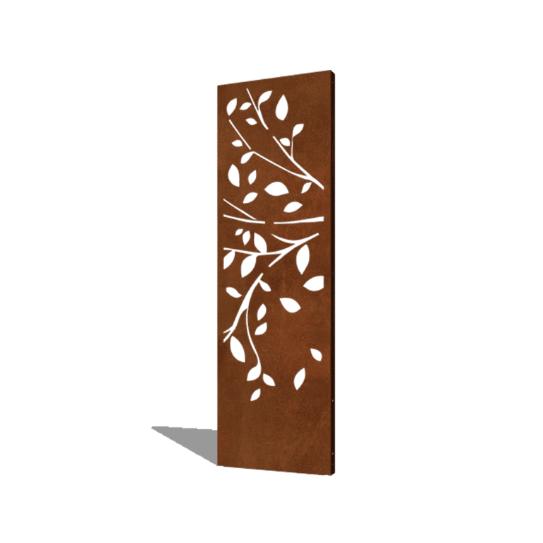 Skärmvägg i cortenstål träd del 2 60 x 6 x 190 cm