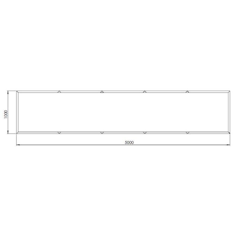 Kruka i cortenstål Texas xxl 500 x 100 cm
