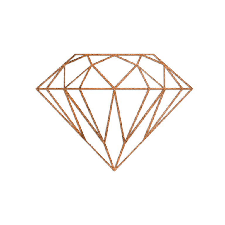 Diamant Väggdekoration av Corten-stål *OP=OP