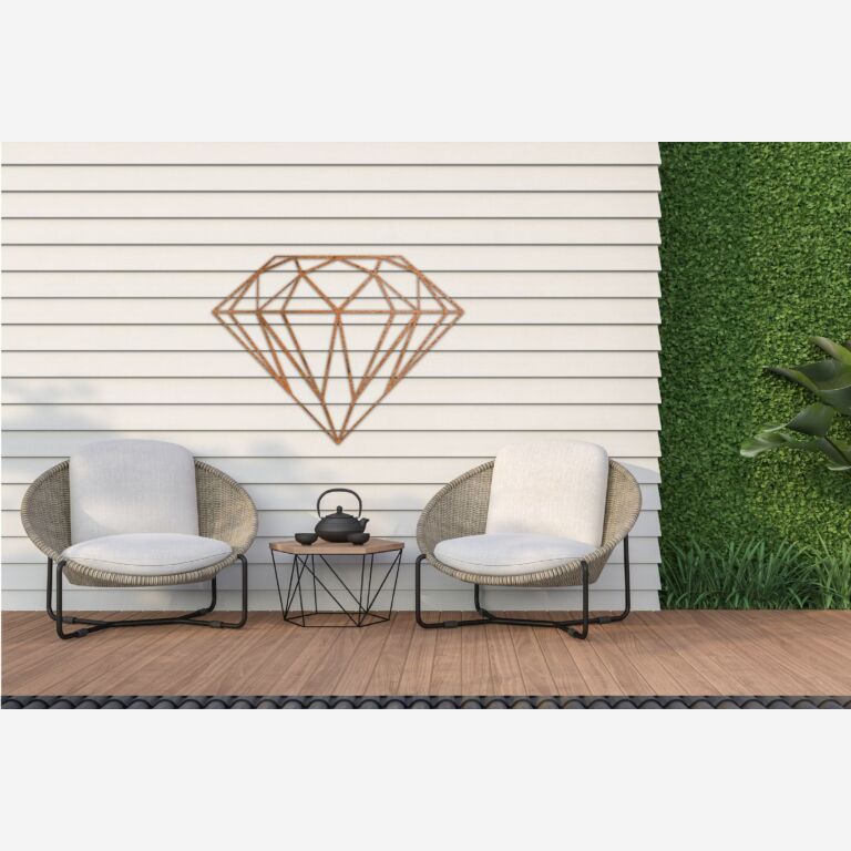 Diamant Väggdekoration av Corten-stål *OP=OP