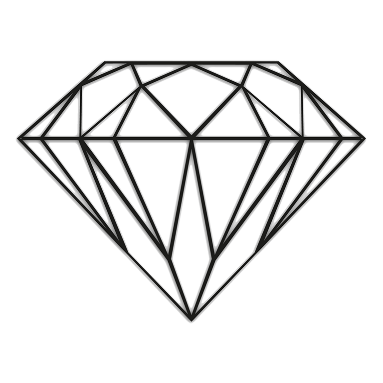 Diamant Väggdekoration av metall *OP=OP