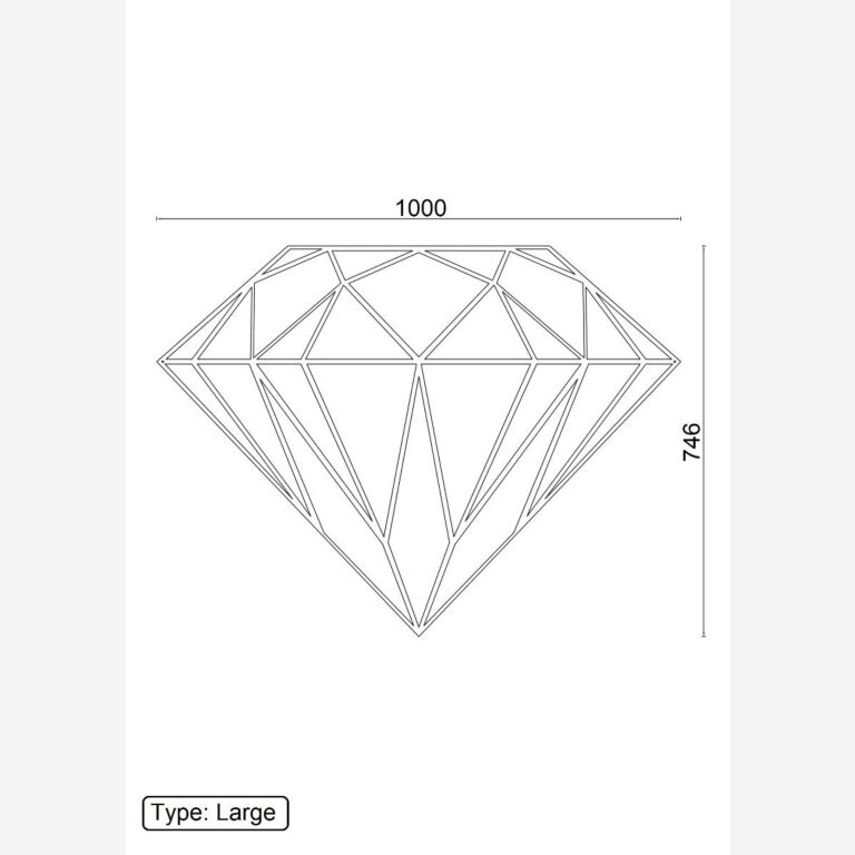 Diamant Väggdekoration av metall *OP=OP