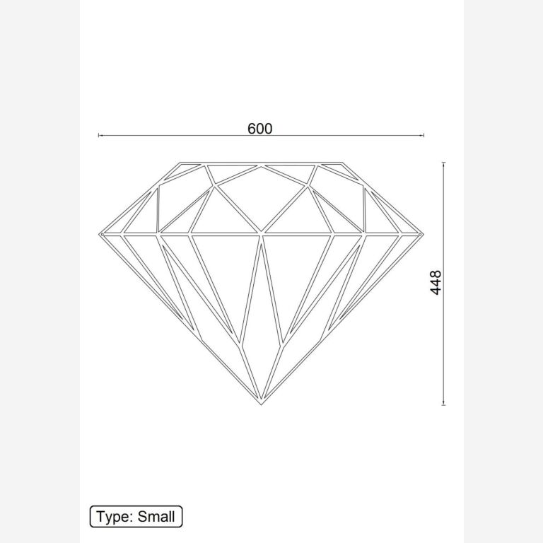 Diamant Väggdekoration av Corten-stål *OP=OP